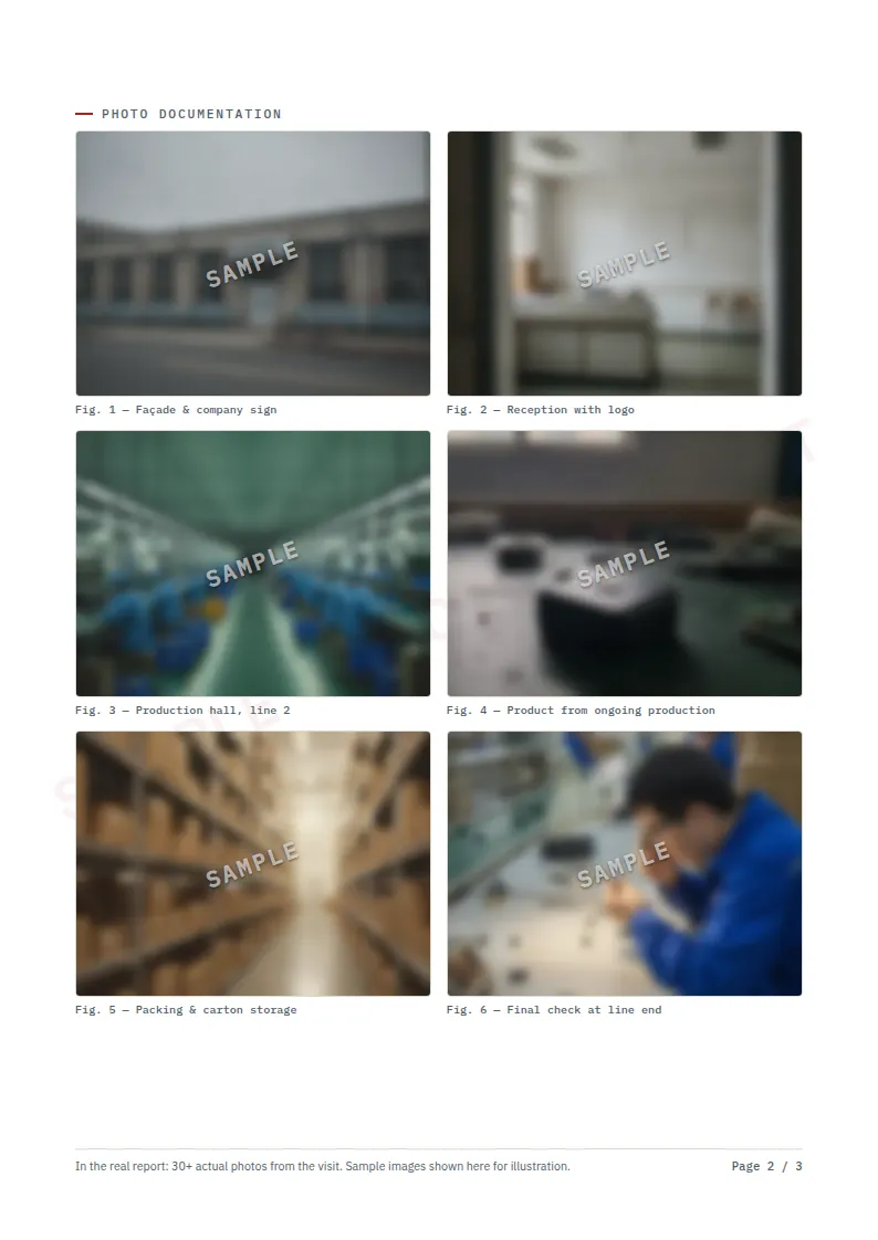 Report p. 2 — Photo documentation