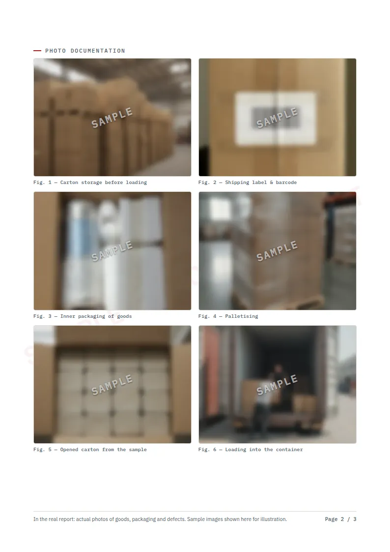 Report p. 2 — Loading & labeling